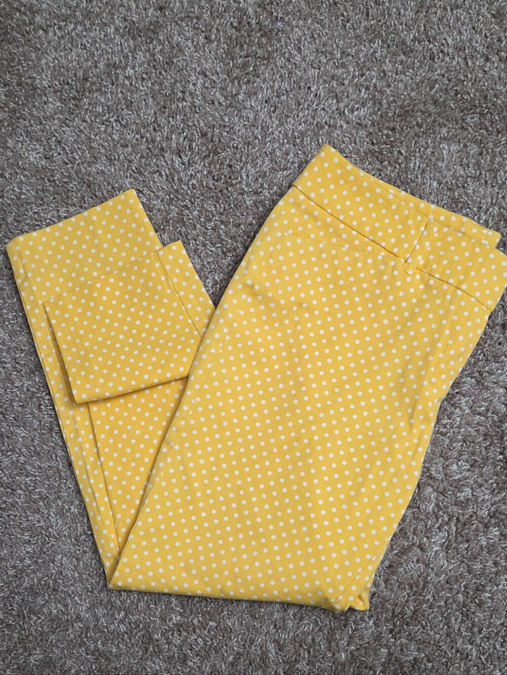 New York & Company Yellow Polka Dot Kids Stretch Jeans